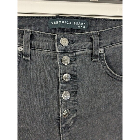 Veronica Beard Jeans Size 26 Charcoal Stretch Beverly Skinny Flare High Rise - Picture 5 of 11